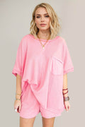 Oh Full Size Round Neck Half Sleeve Top and Shorts Set - Hovatok