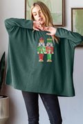 Heimish Sequin Nutcracker Long Sleeve Ribbed Top - Hovatok