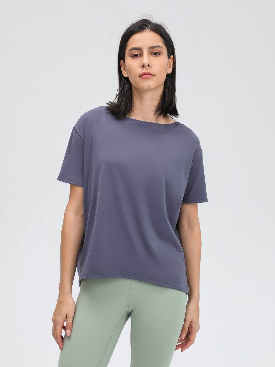 Millennia Round Neck Short Sleeve Active T-Shirt - Hovatok