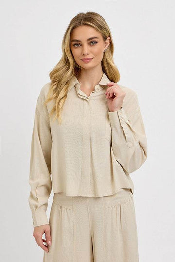 RISEN Button Down Long Sleeve Shirt - Hovatok