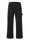 Men's Washed Bootcut Cargo Jeans - Hovatok