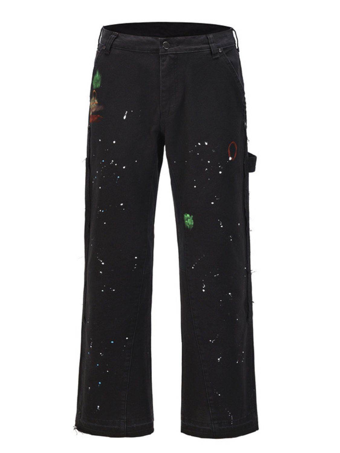 Men's Washed Bootcut Cargo Jeans - Hovatok