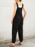 Heart Square Neck Wide Strap Overalls - Hovatok