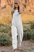 Double Take Full Size V-Neck Sleeveless Jumpsuit with Pockets - Hovatok