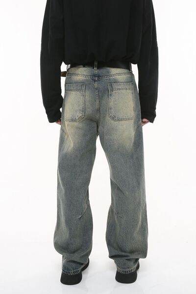 Wide Leg Men's Jeans with Pockets - Hovatok