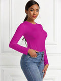 Round Neck Long Sleeve Bodysuit - Hovatok