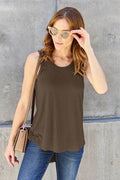 Basic Bae Full Size Round Neck Curved Hem Tank - Hovatok