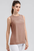 Slit Round Neck Tank - Hovatok