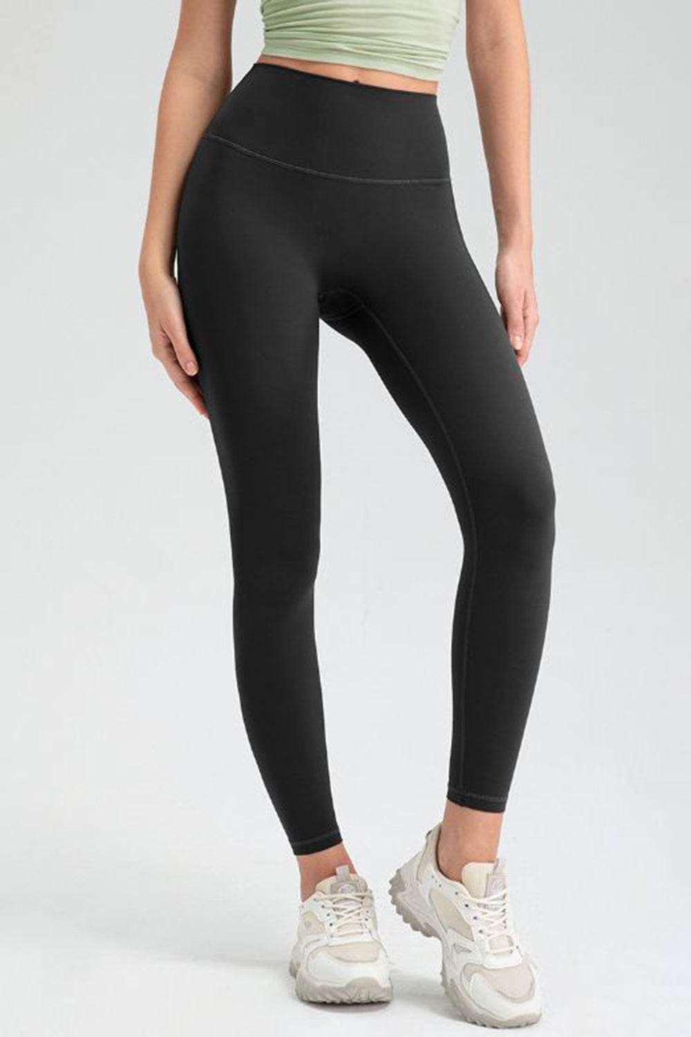 Wide Waistband High Waist Sport Leggings - Hovatok