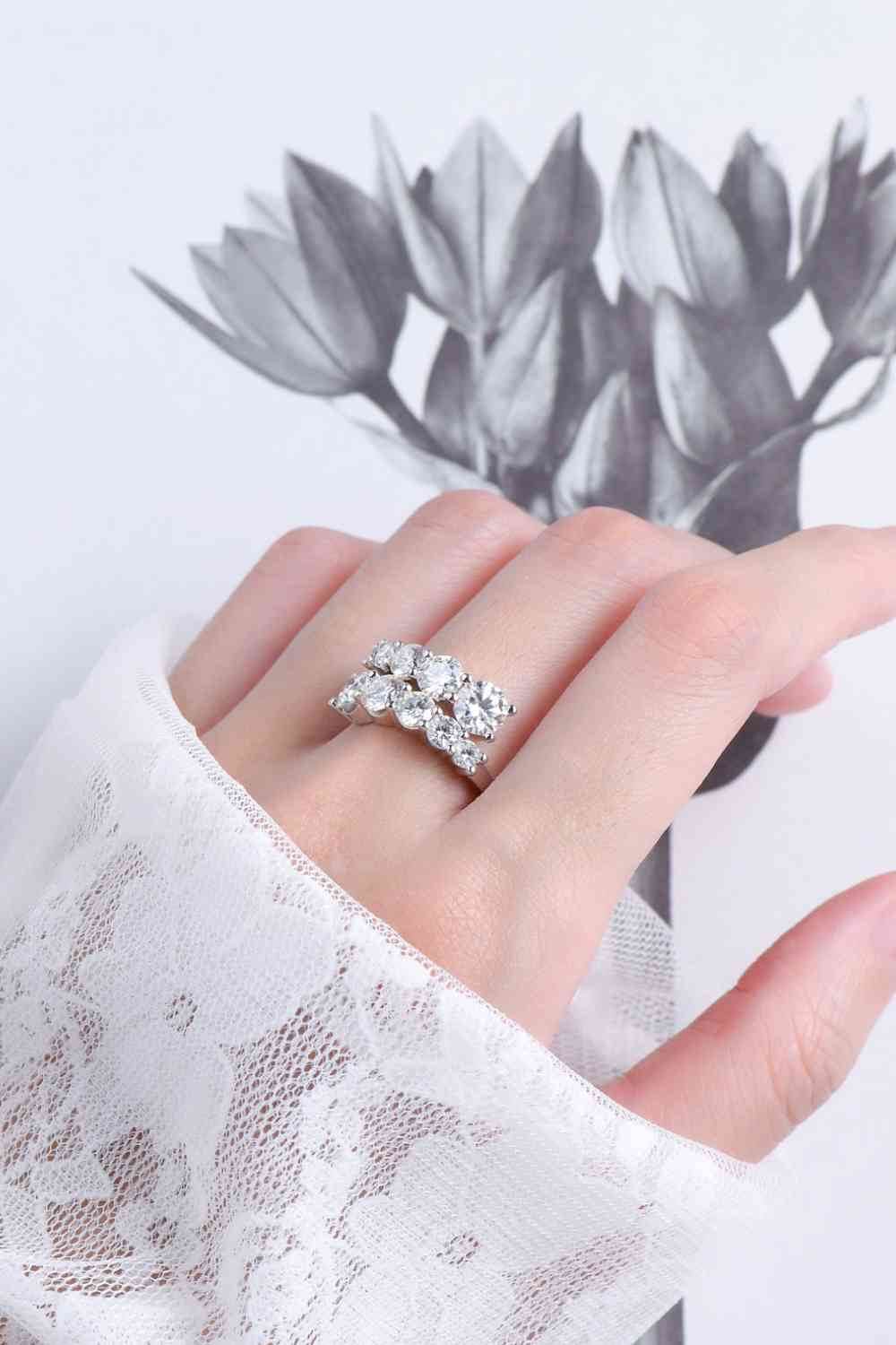 Adored Moissanite 925 Sterling Silver Ring - Hovatok