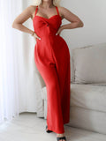 Devine Tie Back Backless Crisscross Jumpsuit - Hovatok