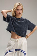 Basic Bae Round Neck Dropped Shoulder Short Sleeve T-Shirt - Hovatok