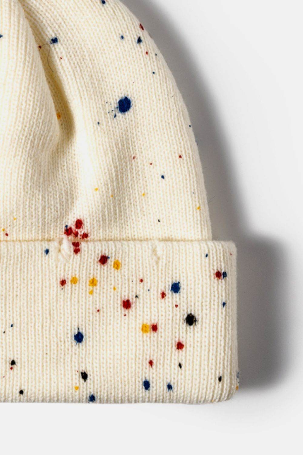 Confetti Rib-Knit Cuff Beanie - Hovatok