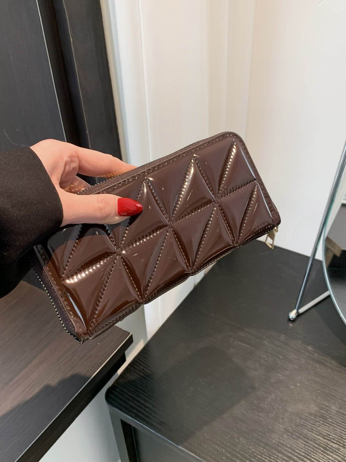 PU Leather Solid Color Wallet - Hovatok