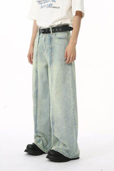 Wide Leg Jeans with Pockets - Hovatok
