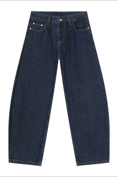 Wide Leg Jeans with Pockets - Hovatok