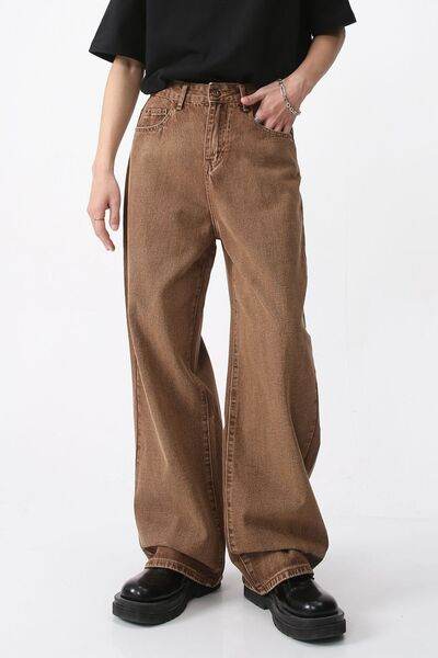 Wide Leg Jeans with Pockets - Hovatok