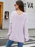 V-Neck Rib-Knit Top - Hovatok