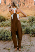Double Take Full Size V-Neck Sleeveless Jumpsuit with Pockets - Hovatok