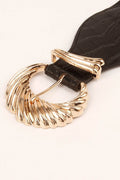 Shell Alloy Buckle Elastic Belt - Hovatok