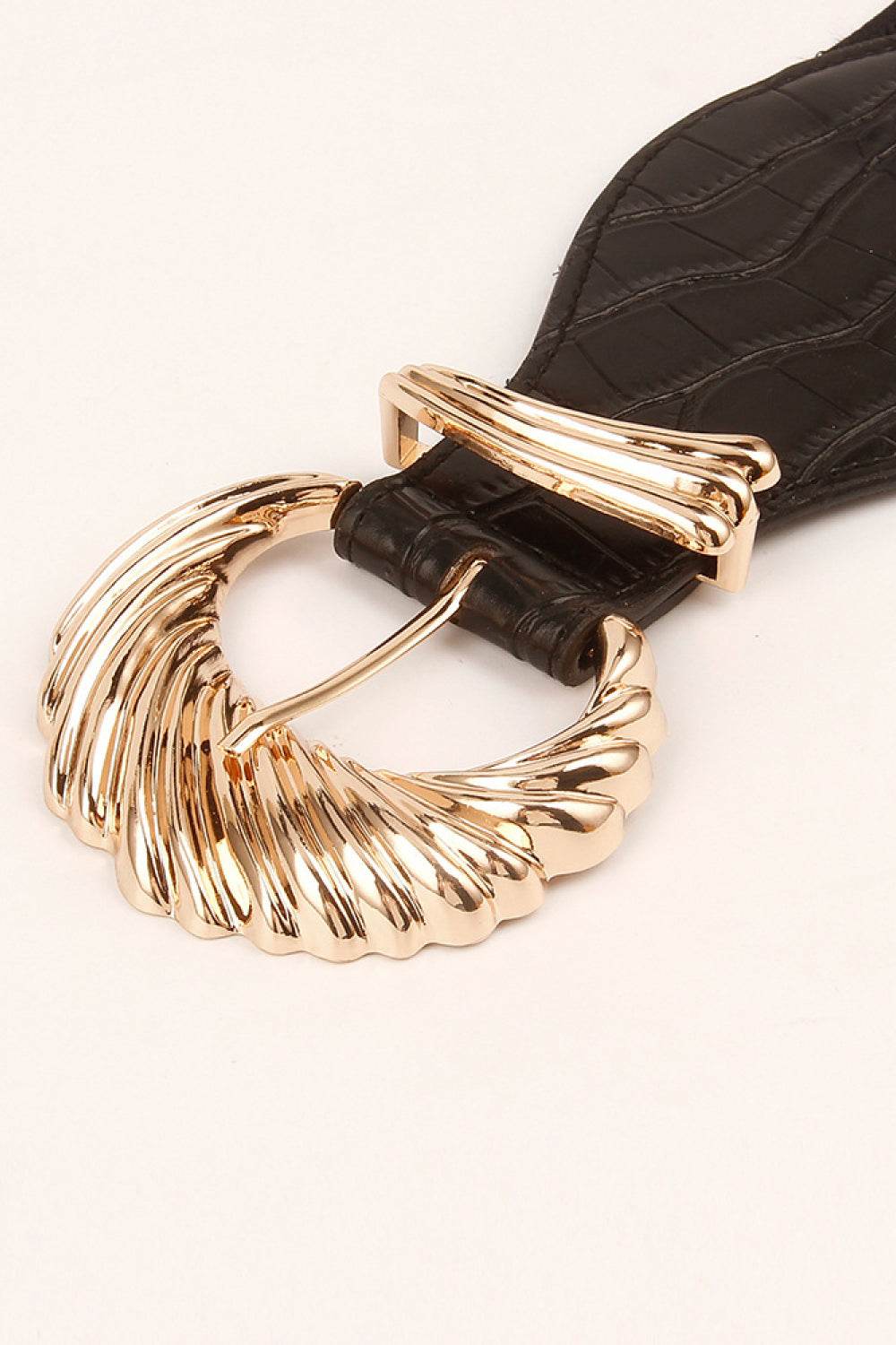 Shell Alloy Buckle Elastic Belt - Hovatok