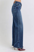 Judy Blue Full Size Raw Hem Mid Rise Jeans - Hovatok