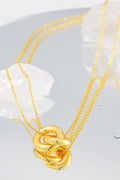 Linked Ring Pendant Chain Necklace - Hovatok