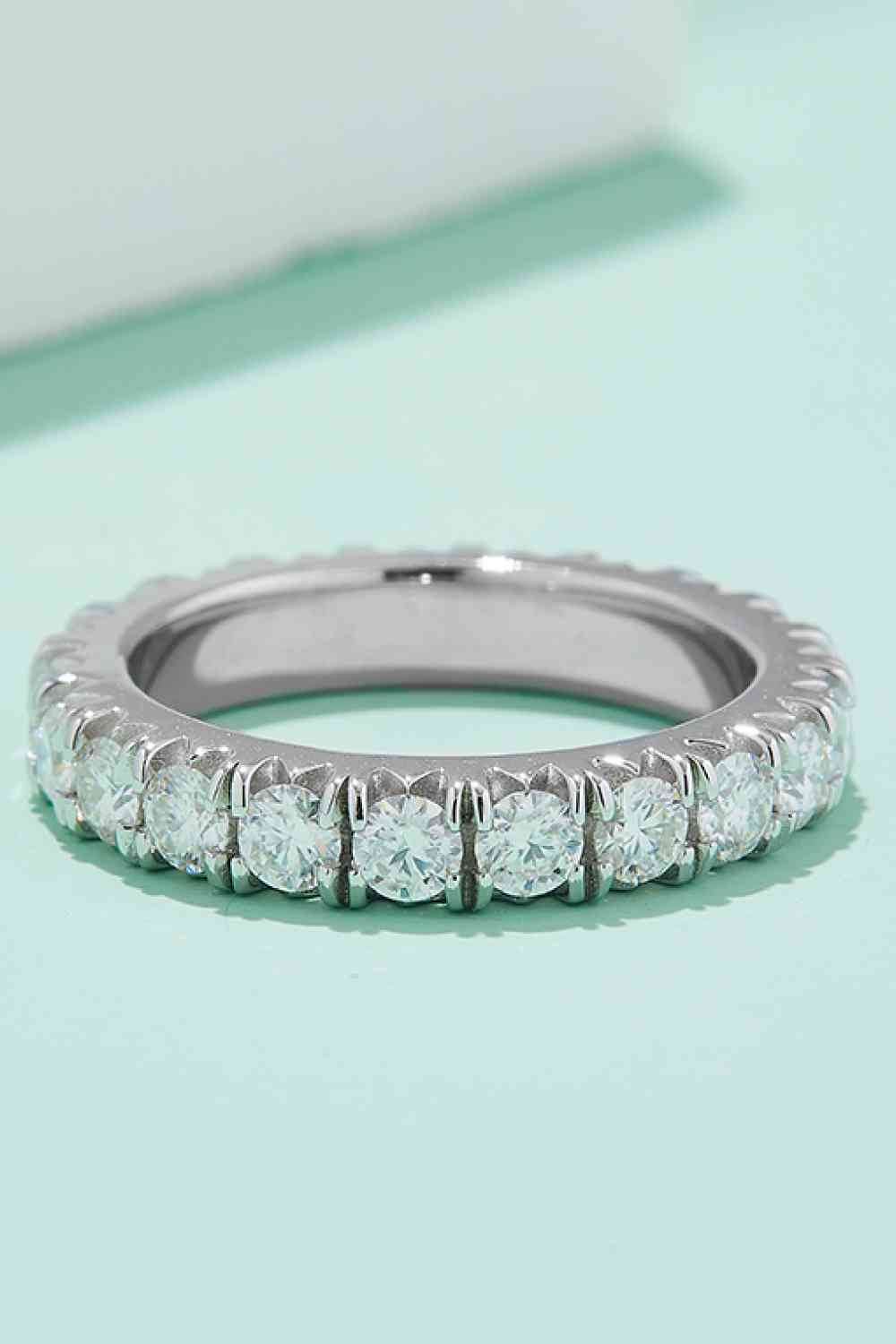 Adored 2.3 Carat Moissanite 925 Sterling Silver Eternity Ring - Hovatok