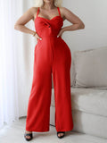 Devine Tie Back Backless Crisscross Jumpsuit - Hovatok