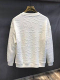 Men's Plus Size Textured Round Neck Long Sleeve Sweatshirt - Hovatok