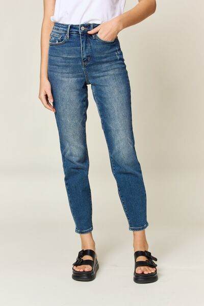 Judy Blue Full Size Tummy Control High Waist Slim Jeans - Hovatok