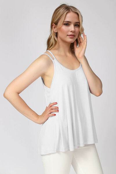 Basic Bae Bamboo Scoop Neck Double Spaghetti Straps Cami - Hovatok