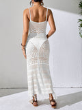 Openwork Scoop Neck Cover-Up Dress - Hovatok