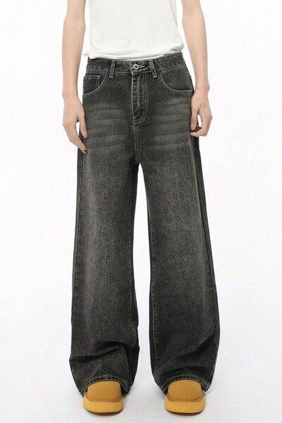 Wide Leg Men's Jeans with Pockets - Hovatok