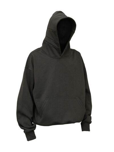 Men's Drop Shoulder Long Sleeve Hoodie with Pocket - Hovatok