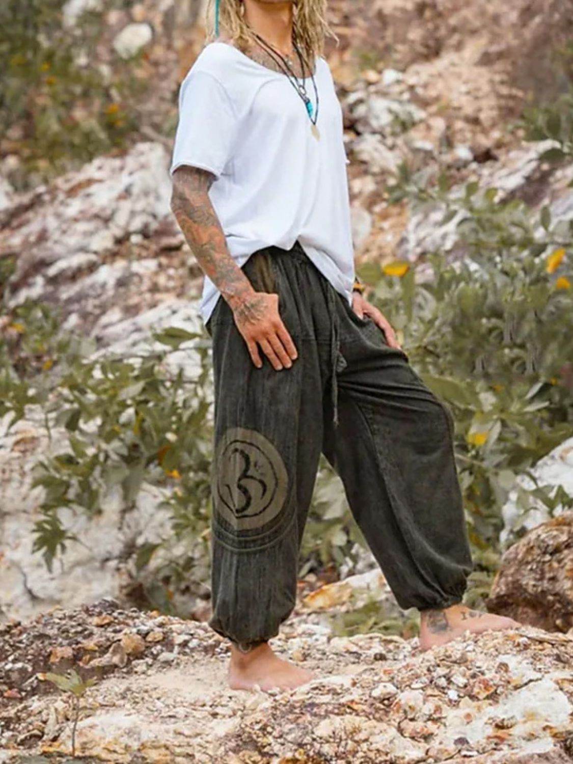 Men's Full Size Drawstring Jogger with Pockets Plus Size - Hovatok