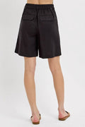RISEN High Rise Pleated Front Shorts - Hovatok