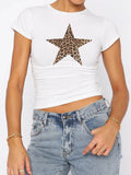 Devine Star Round Neck Short Sleeve T-Shirt - Hovatok