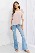 Andree by Unit Full Size Something Simple Cold Shoulder Tee - Hovatok
