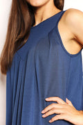 Perfee Round Neck Sleeveless Mini Dress - Hovatok