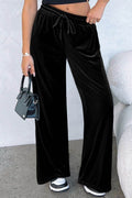 Drawstring Waist Wide Leg Active Pants - Hovatok