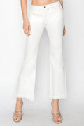 RISEN Full Size Tummy Control Crop Flare Step Hem Pants - Hovatok