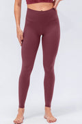 Wide Waistband Slim Fit Active Leggings - Hovatok
