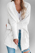 Double Take Pocketed Open Front Long Sleeve Cardigan - Hovatok