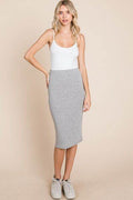 BOMBOM Elastic Waist Pencil Skirt - Hovatok