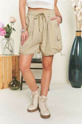ADORA Drawstring Shorts with Pockets - Hovatok