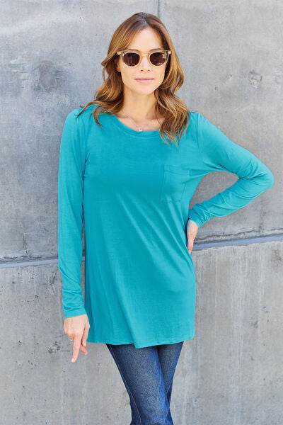 Basic Bae Full Size Round Neck Long Sleeve Top - Hovatok