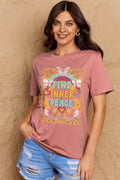 Simply Love Full Size FIND INNER PEACE Graphic Cotton T-Shirt - Hovatok
