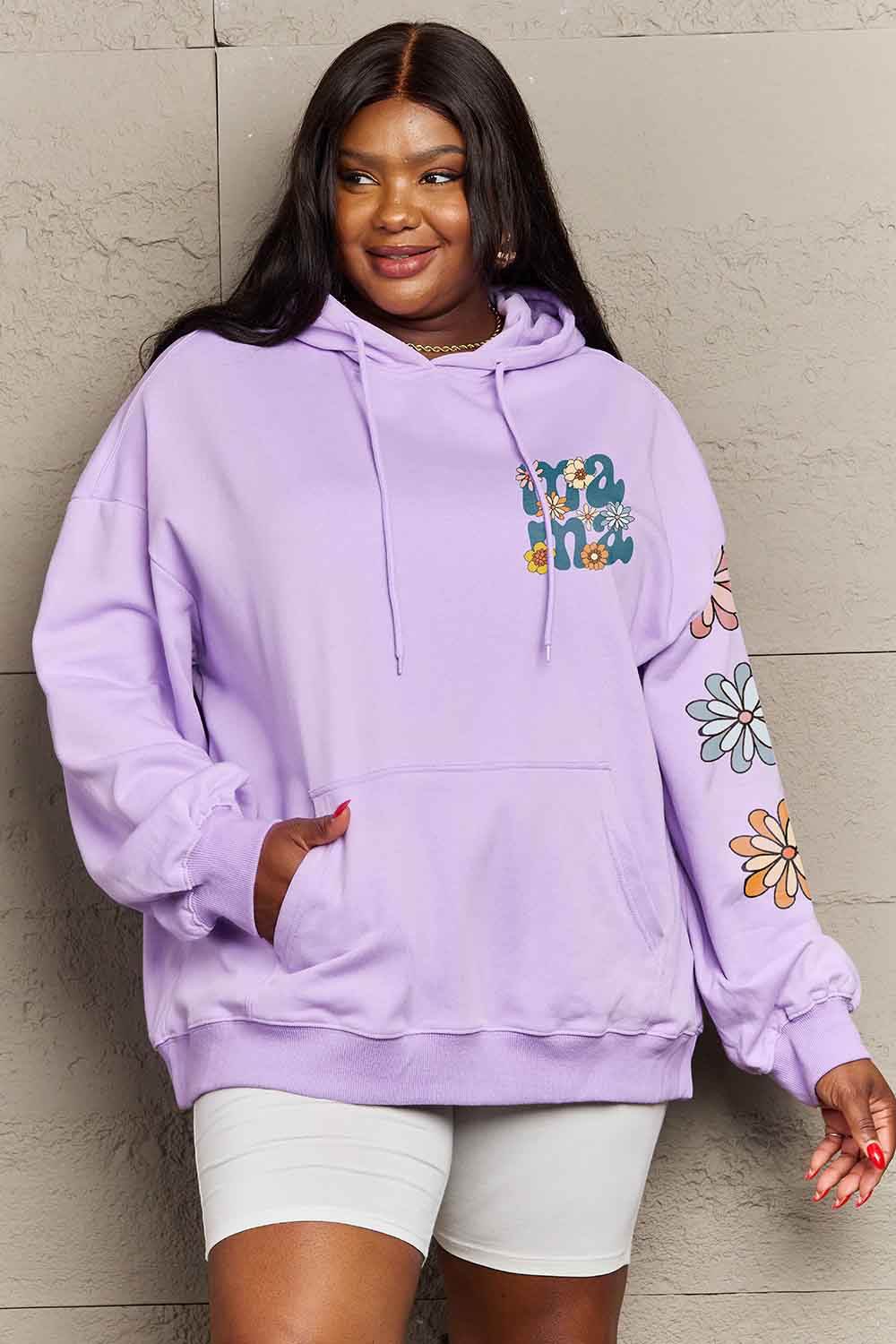 Simply Love Simply Love Full Size MAMA Graphic Dropped Shoulder Hoodie - Hovatok