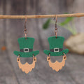 Wooden Hat Shape Dangle Earrings - Hovatok
